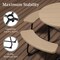 Best Choice Products 8-Person Circular Outdoor Picnic Table w/ 4 Benches, Umbrella Hole, 2000lb Capacity